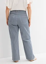 Jean droit rayé, taille haute, loose, bonprix