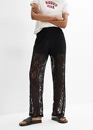 Pantalon en dentelle à taille élastiquée, bonprix