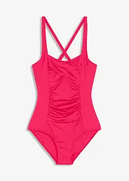 Maillot 1 pièce sculptant en matière brillante, maintien modéré, bonprix