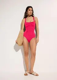 Maillot 1 pièce sculptant en matière brillante, maintien modéré, bonprix