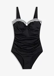 Maillot 1 pièce sculptant en polyamide recyclé, maintien léger, bonprix