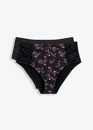 Lot de 2 bas de bikini sculptants en polyamide recyclé, maintien fort, bonprix
