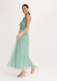Robe longue avec haut brodé de sequins, bonprix