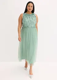 Robe longue avec haut brodé de sequins, bonprix