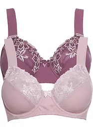 Lot de 2 soutiens-gorge à armatures et bretelles rembourrées, bonprix