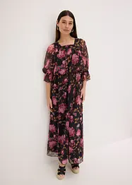 Robe longue en crêpe, bonprix