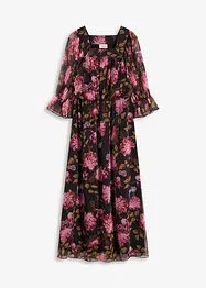 Robe longue en crêpe, bonprix