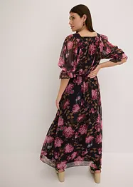Robe longue en crêpe, bonprix