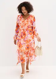 Robe en crêpe à volants, bonprix