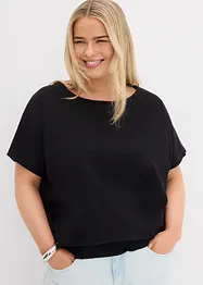 T-shirt en fil flammé avec base smockée, bonprix