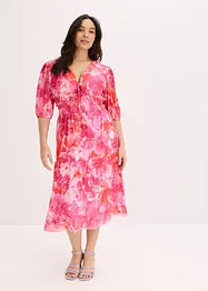 Robe midi en mesh imprimée, bonprix