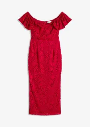 Robe en dentelle à manches drapées, bonprix
