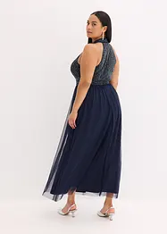 Robe longue avec perles brodées, bonprix