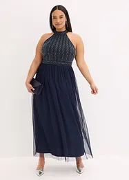 Robe longue avec perles brodées, bonprix