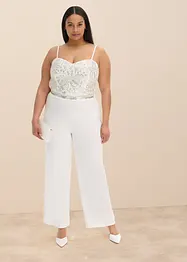 Combinaison de mariée en crêpe texturé avec perles brodées, bonprix