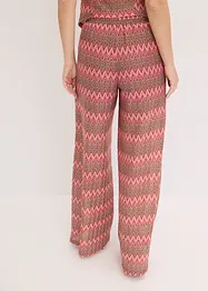 Pantalon large en jersey aspect crochet, bonprix
