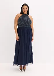 Robe longue avec perles brodées, bonprix