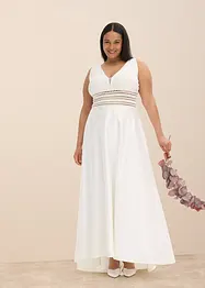 Robe de mariée en satin brillant et dentelle, bonprix