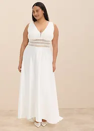 Robe de mariée en satin brillant et dentelle, bonprix
