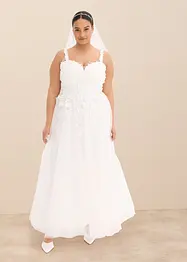 Robe de mariée en tulle délicat et dentelle, bonprix