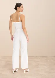 Combinaison de mariée en crêpe texturé avec perles brodées, bonprix