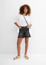 Short en jean, taille mi-haute, extensible, bonprix