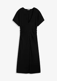Robe en jersey côtelé, froncée sur le côté, bonprix