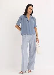 Chemisier en satin avec col à revers, bonprix