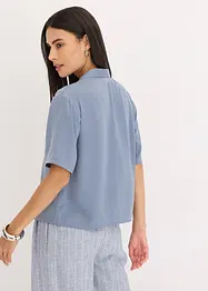 Chemisier en satin avec col à revers, bonprix
