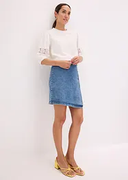 Blouse manches courtes contenant du lin, bonprix