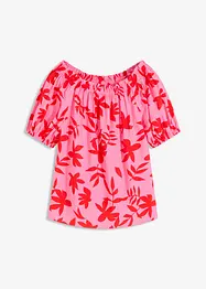 Blouse col Bardot imprimée en viscose mélangée, bonprix