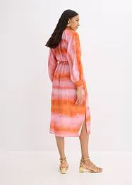 Robe midi en satin avec imprimé batik, bonprix