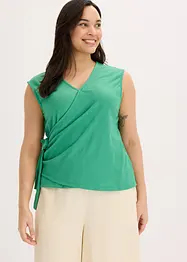 Haut esprit cache-cœur en jersey crêpe, bonprix