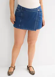 Jupe-short en jean, style portefeuille, bonprix