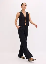 Pantalon large et texturé, bonprix