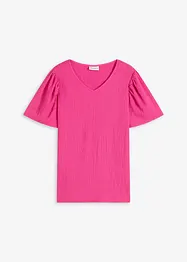 T-shirt en crêpe texturé, bonprix