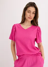 T-shirt en crêpe texturé, bonprix