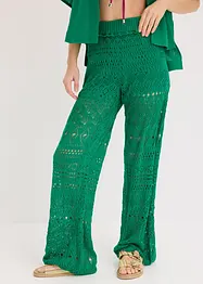Pantalon en maille ajourée à taille élastiquée, bonprix