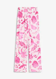 Pantalon large imprimé en viscose texturée, bonprix