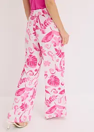 Pantalon large imprimé en viscose texturée, bonprix