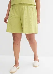 Short taille élastiquée en seersucker coton, bonprix