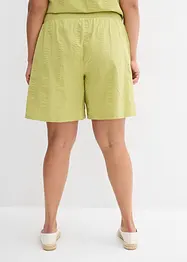Short taille élastiquée en seersucker coton, bonprix