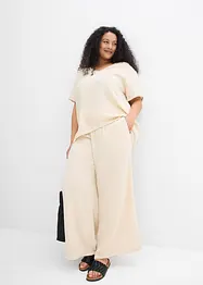 Pantalon palazzo en gaze de coton, bonprix