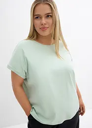T-shirt plus long derrière en jersey coton épais, bonprix