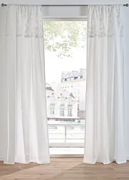 Rideau en coton avec broderie (1 pce), bonprix