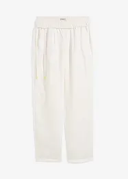 Pantalon taille élastiquée 100 % lin, bonprix