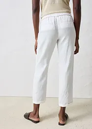 Pantalon taille élastiquée 100 % lin, bonprix