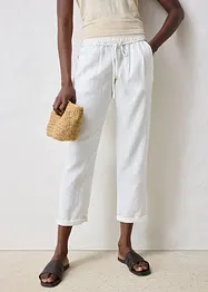 Pantalon taille élastiquée 100 % lin, bonprix