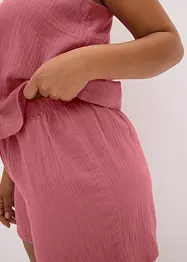Pyjashort en gaze de coton douce avec top à fines bretelles, bonprix