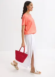 Blouse manches courtes en viscose mélangée, bonprix